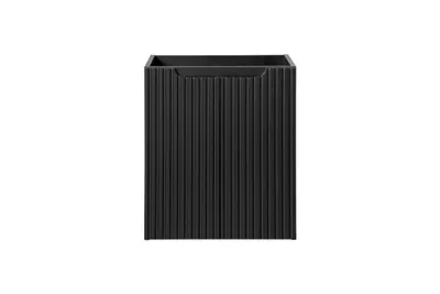 Produktbild von Badezimmerschrank 50 Cm Schwarz Gefräst Für Waschbecken 2 Türen