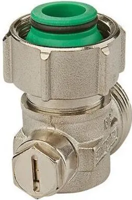 Produktbild von FL Einzel-Kugelhahn EXCL. Eck E2/AG G3/4i x G3/4a MS vern. m. Konus