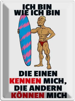 Produktbild von vianmo Blechschild 40x30 cm einen kennen mich anderen können Spruch Zitat