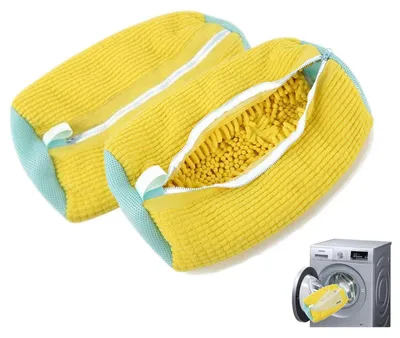 Produktbild von 2er Set Schuhwaschbeutel für Waschmaschine Gelb