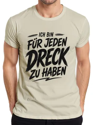 Zdjęcie produktu dla Koszulka męska z napisem "Jestem na wszystko", humorystyczna, zabawna, sarkastyczna, rozmiar XL, kolor: naturalny