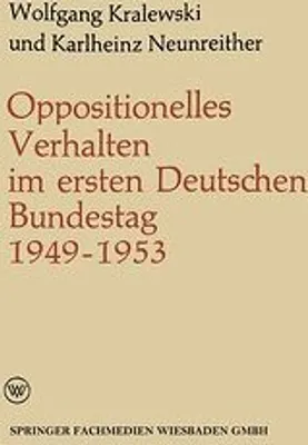Obrázok produktu pre Oppositionelles Verhalten im ersten Deutschen Bundestag (1949-1953)
