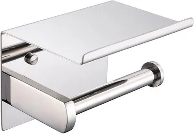 Produktbild von Toiletpapierhalter aus Edelstahl - mit Handyhalter - moderner Badezimmerzubehör