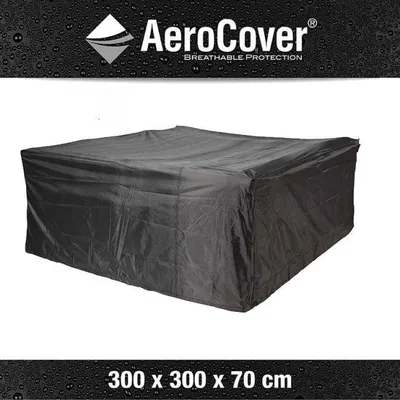 Produktbild von AeroCover Lounge-Set-Hülle quadratisch 300x300xH70cm, Patio furniture set cover, Grau, Polyester, 1 Stück(e), 3 m, 3 m