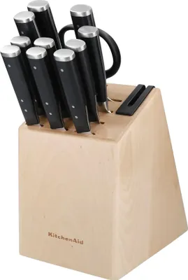 Produktbild von KitchenAid KAG12STSNBXOBQ Messerset 11tlg Japanischer Stahl Schwarz/Silber, Farbe:Schwarz