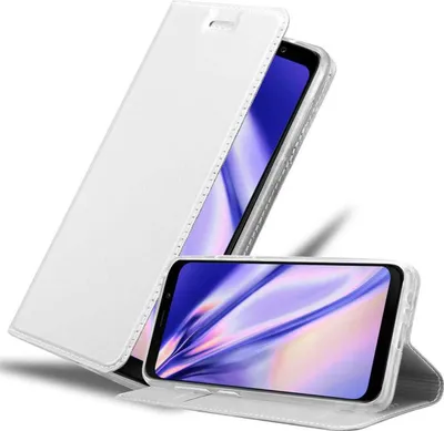 Produktbild von Cadorabo Handyhülle für Samsung Galaxy A8 2018 Schutz Hülle in Silber Cover Etui Book Case Booklet
