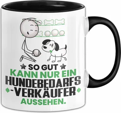 Produktbild von Hundebedarfsverkäufer Geschenk Tasse So Gut Kann Nur Ein Hundebedarfsverkäufer Aussehen Geschenkidee Kaffee-Becher (Schwarz)