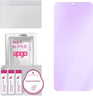 Produktbild von apgo Hybrid Schutzglas, kompatibel mit ZTE Voyage 41, Anti-Blue, 9H Härte, toller Ersatz für Hartglas, kratzfester Displayschutzglas, Displayschutz, Full Glue
