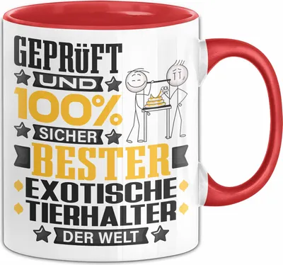 Produktbild von ExotischeTierhalter Geschenk Lustiger Spruch für ExotischeTierhalter Geschenkidee Bester ExotischeTierhalter Der Welt (Rot)