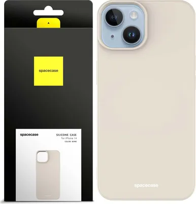 Zdjęcie produktu dla Silikonowe etui SPACECASE Silicone Case do iPhone 14 Beżowy