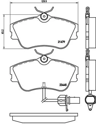 Produktbild von Brembo Bremsbelagsatz, Scheibenbremse Vorderachse P 85 050