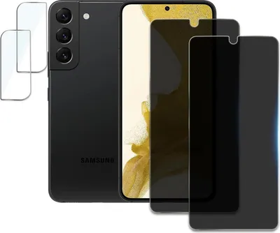 Obrázok produktu pre 2x ochrana súkromia pre Samsung Galaxy S22 Plus, ochrana súkromia a fotoaparátu proti špehovaniu, sklo 9H, odolné proti odtlačkom prstov