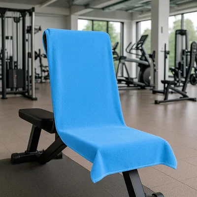 Produktbild von heimtexland ® Hygiene Schonbezug Liegestuhlauflage Frottier Strandtuch 70x200 Gartenliege Urlaub Sauna Handtuch Baumwolle Typ811 blau