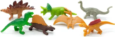 Produktbild von 7x Dinosaurier Baby Kinder Tierfiguren Aufstellfiguren Dino Dinos Glücks-Minis