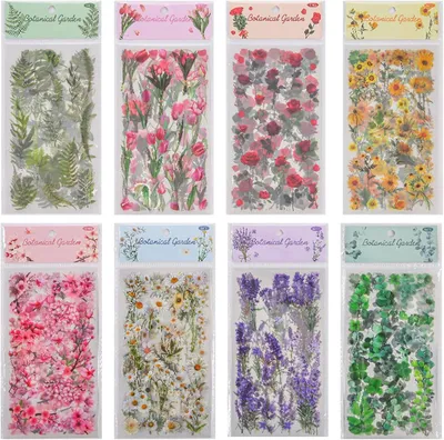 Produktbild von Blumen Aufkleber, 48 Blätter, 1.8 bis 7 cm, für Scrapbooking