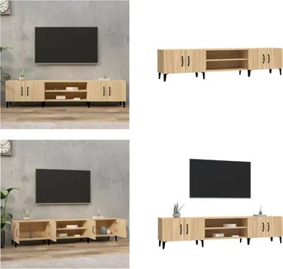 Produktbild von vidaXL TV Schrank Sonoma Eiche 180x31,5x40 cm Holzwerkstoff - TV-Schrank - TV-Schränke - TV-Möbel - TV-Ständer