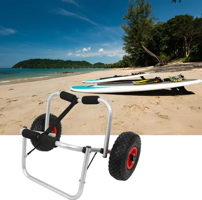 Produktbild von Kajakwagen Kanuwagen Bootswagen Transportwagen Trolley Surfwagen Faltbar Bootstrailer 80kg
