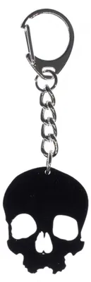 Produktbild von Totenkopf Schlüsselanhänger Miniblings Acrylglas schwarz Schädel Gothic Halloween
