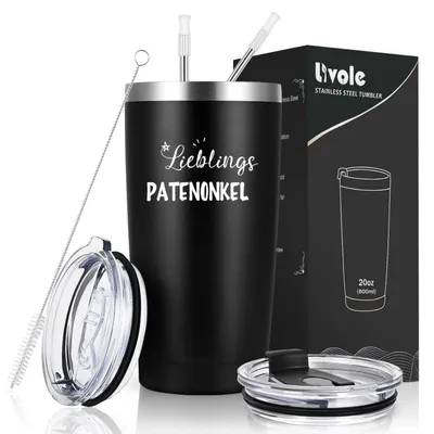 Produktbild von Thermosbecher für Patenonkel 600ml Doppelwandig Edelstahl Weinbecher to go