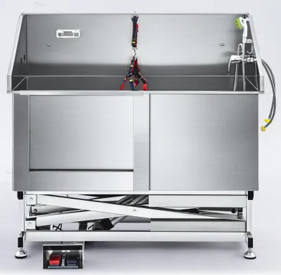 Produktbild von Crenex 127 cm elektrisch Haustiere aus Edelstahl Hunde Badewanne Pflege Dusche