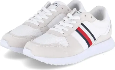 Produktbild von Tommy Hilfiger Herren Low Sneaker RUNNER EVO MIX ESS Weiß Leder Textil Größe: 40