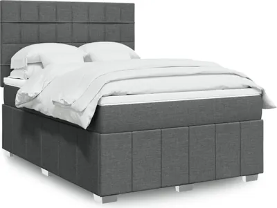 Produktbild von Möbel Boxspringbett mit Matratze Dunkelgrau 140x190 cm Stoff - Klassische Betten 3291664
