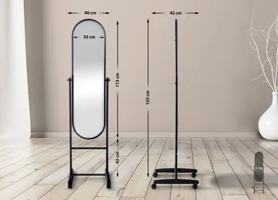 Produktbild von Standspiegel Nane Oval schwarz
