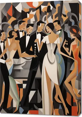 Zdjęcie produktu dla Obraz 70x100cm Bal w Art Deco