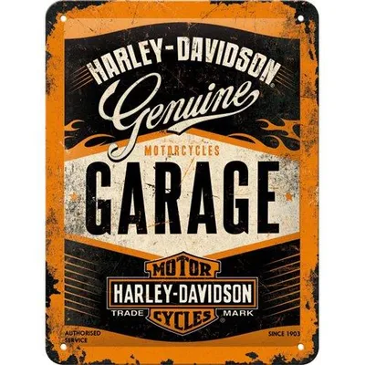 Image de Nostalgic-Art - Panneau en tôle 15 x 20 cm - Harley-Davidson - Garage