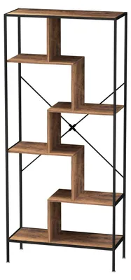 Immagine prodotto di Libreria a parete in stile industriale con ripiani in legno