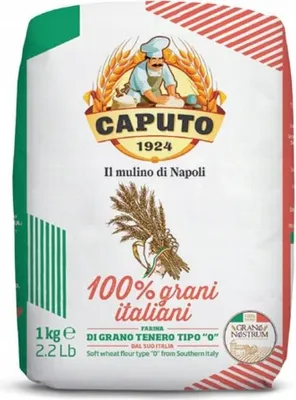 Produktbild von 10x Farina Molino Caputo 100% grani italiani, Mehltyp "0" Pizzamehl Pizza Mehl 1kg Mit 100% italienischen Körnern + Italian Gourmet polpa 400g