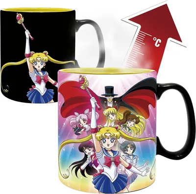 Produktbild von Sailor Moon - Gruppe - Thermoreaktiver Becher 460 ml, Mehrfarbig