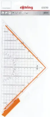 Produktbild von Zeichendreieck Kunststoff 30cm transparent Packung mit 6 Stück
