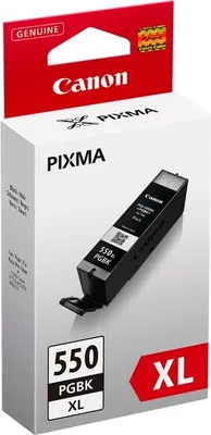 Produktbild von Canon PGI-550BK Tinte Schwarz (Doppelpack), Hohe (XL-) Ausbeute, Tinte auf Pigmentbasis, 22 ml, 500 Seiten