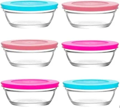 Produktbild von Famanu Glas-Schale mit Deckel - 250 ml (6 x Gläser + 6 x Deckel)