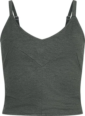 Produktbild von Black Premium by EMP Damen graues Top mit Reißverschluss XXL