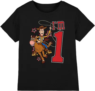 Produktbild von Toy Story - "I'm 1" T-Shirt für Kinder - Geburtstag TV3304 (152-158) (Schwarz)