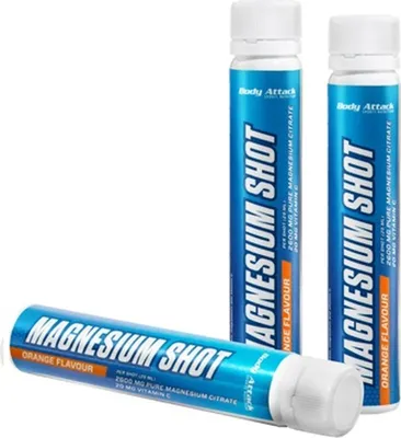 Produktbild von Body Attack Magnesium Shots 20x25ml - Orange
