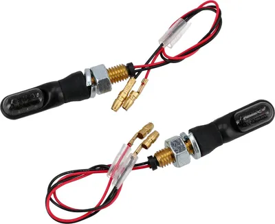 Produktbild von Set: 2x Micro-Blinker 12V LED, Rauchgrau - für Moped und Motorrad