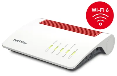 Produktbild von Box 7590 AX, Wi-Fi 6 (802.11ax), Dual-Band (2,4 GHz/5 GHz), Ethernet/LAN, ADSL2+, Weiß, Tabletop-Router