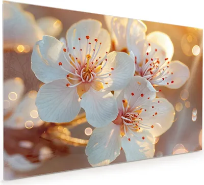 Produktbild von Küchenrückwand Spritzschutz Glas mit Motiv Blumenstrahlen 40 x 40 cm