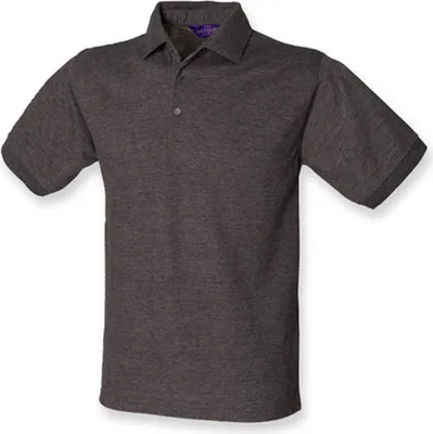 Produktbild von Henbury H400 | Herren  65/35 Classic Piqué Polo Shirt - Farbe: Charcoal - Größe: XXL
