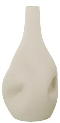 Keramik-Vase, beige, 38 x 19 x 19 cm