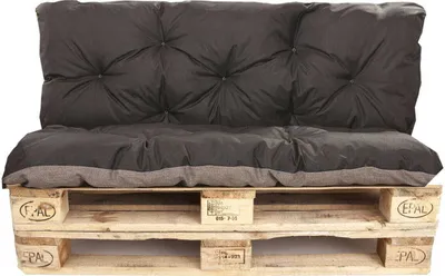 Zdjęcie produktu dla Poduszka na paletę czarna | siedzisko 120x50 / oparcie 120x40cm | poduszka na europaletę  | zestaw poduszek na palety na zewnątrz