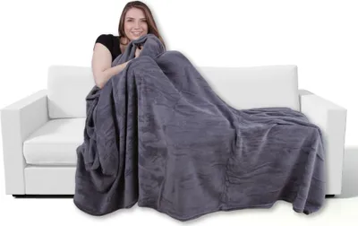 Produktbild von Mikrofaser Kuscheldecke, Farbe: Anthrazit, Maße:  130x170 cm