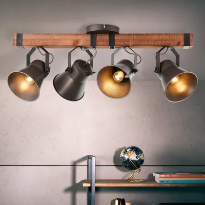 Produktbild von Spotbalken 4flg schwarz stahl