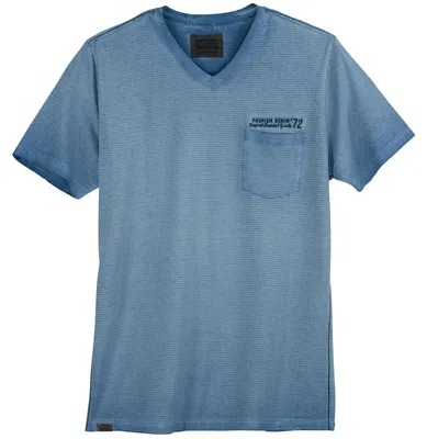 Produktbild von Redfield Used XXL T-Shirt V-Neck blau geringelt