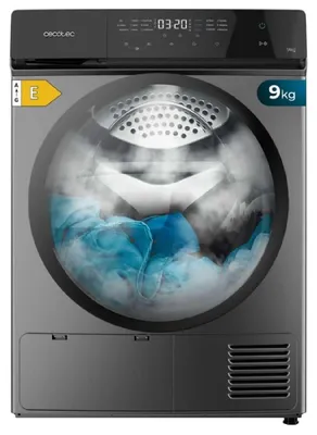 Image de Sèche-linge Cecotec, capacité 9 kg, pompe à chaleur, modèle Bolero DressCode Dry 8400 Steel. ++, commandes tactiles