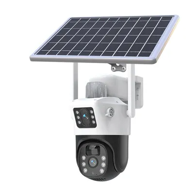 4mp wifi wireless ptz solar kamera dual objektiv mit 32g speicherkarte ip kamera audio pir sicherheit überwachung kamera