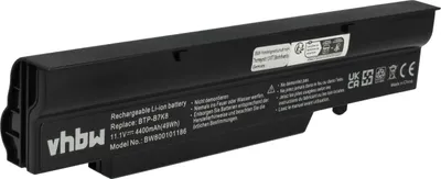 Produktbild von vhbw Akku kompatibel mit Fujitsu Amilo V3405, V3525, V3505, Li2727, Li1720, Li1718, A1655, V3545, Li2735, Li2732 Notebook (4400 mAh, 11,1 V, Li-Ion)